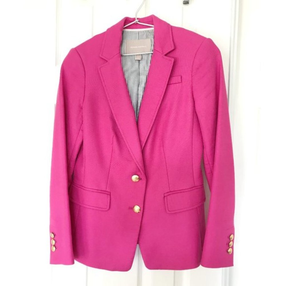 BANANA REPUBLIC Pink Fuchsia Textured Blazer